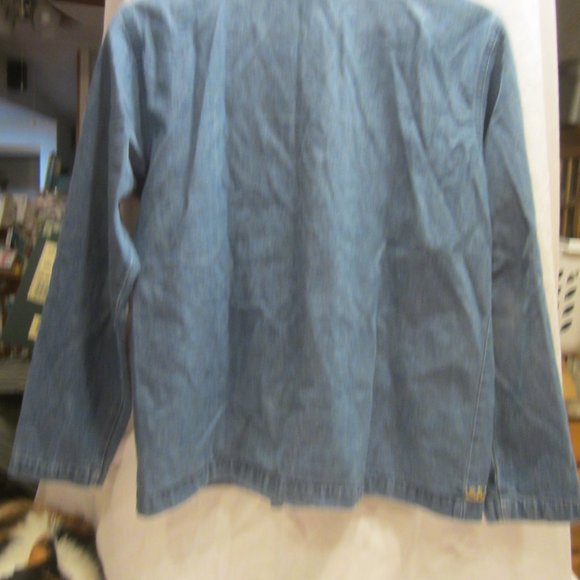 BOBBIE BROOKS DENIM W/FLORAL EMBROIDERED JACKET, SIZE SMALL - Picture 5 of 10